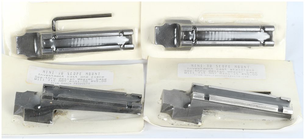 Lot 449: A Collection of Four Ranch Products MINI-30/MINI-14 See-Thru Weaver Scope Mounts