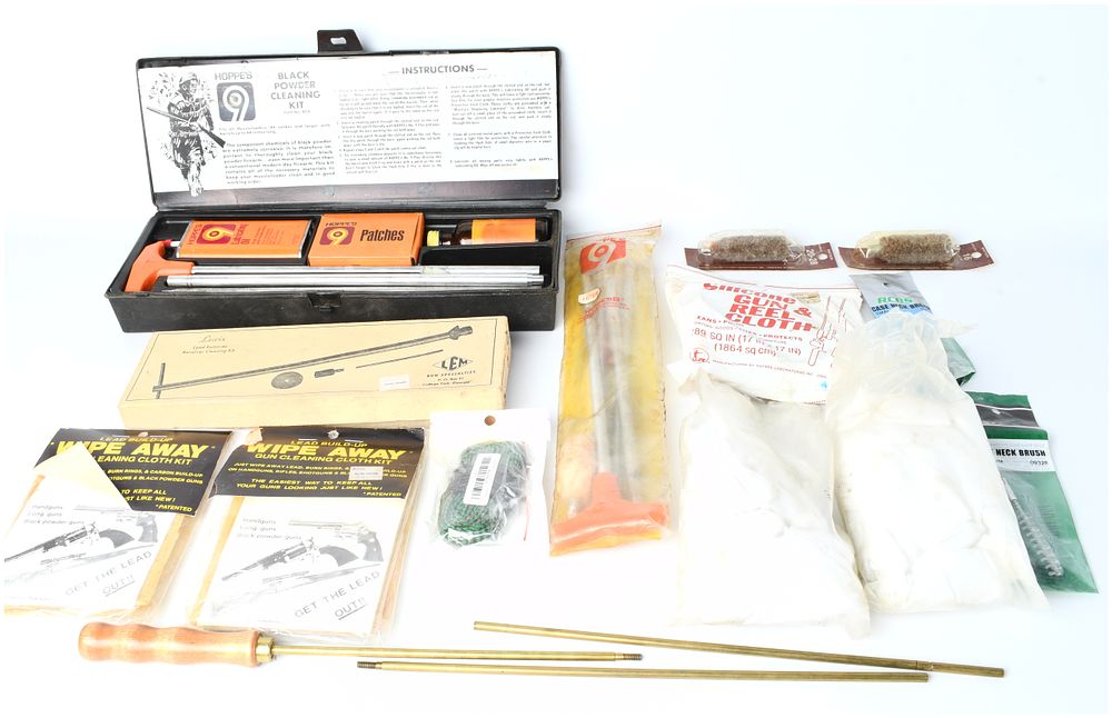 Lot 500: A Comprehensive Collection of Hoppe's and Lewis Firearm Cleaning Kits and Maintenance Accessories