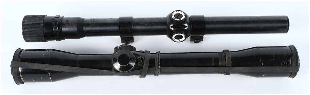 Lot 553: A Pair of Vintage American Rifle Scopes Weaver K2-A and Bushnell Scopechief