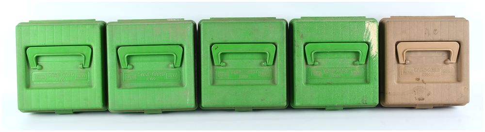 Lot 560: Lot of 5 MTM Case-Gard R100 100-Round Rifle Ammunition Storage Boxes