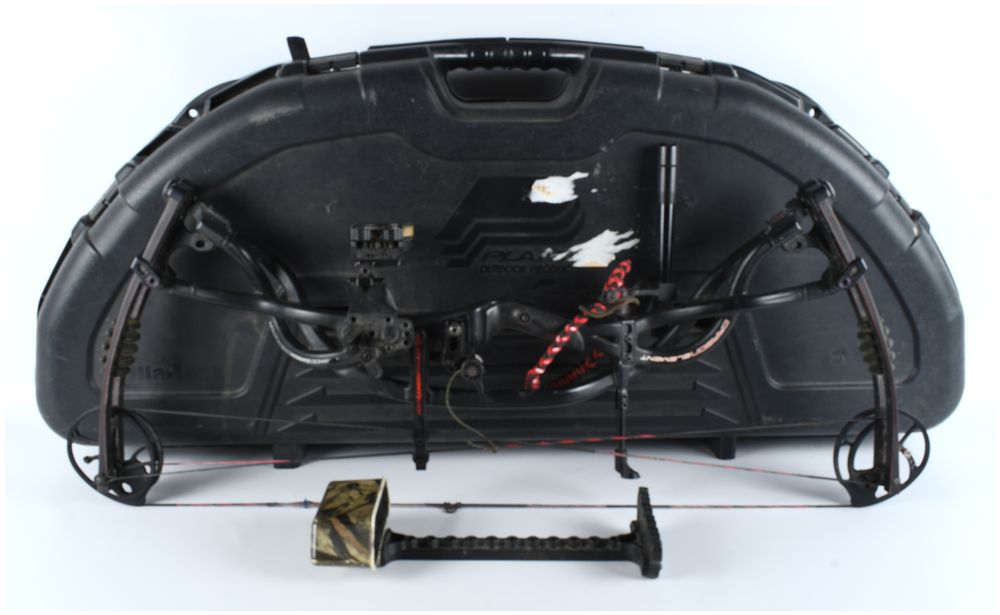 Lot 590: Hoyt Carbon Element Compound Bow Assembly with Plano Hard Case