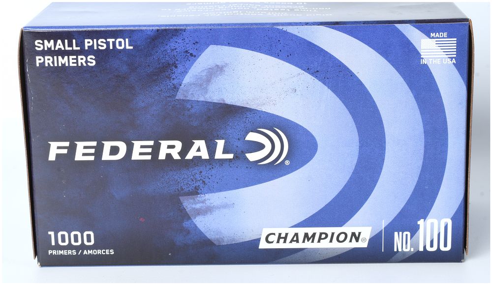 Lot 1006: FEDERAL Champion No. 100 Small Pistol Primers (Lot of 1000)
