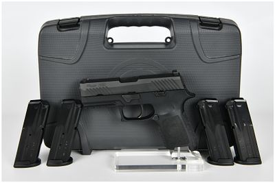 SIG SAUER P320 Semi-Automatic Pistol in .45 ACP, Serial Number 58K114355. A modern 
