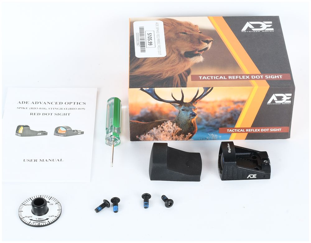 Lot 1052: ADE Advanced Optics Spike Tactical Reflex Red Dot Sight Kit RD3-018