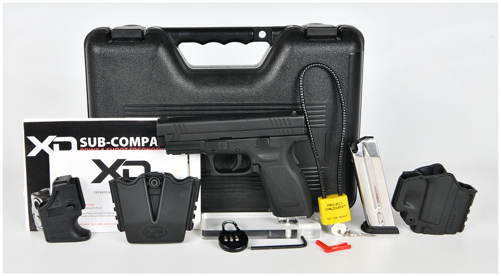 Lot 1077: Springfield Armory XD-9 Sub-Compact Semi-Automatic Pistol 9x19mm Serial US885504