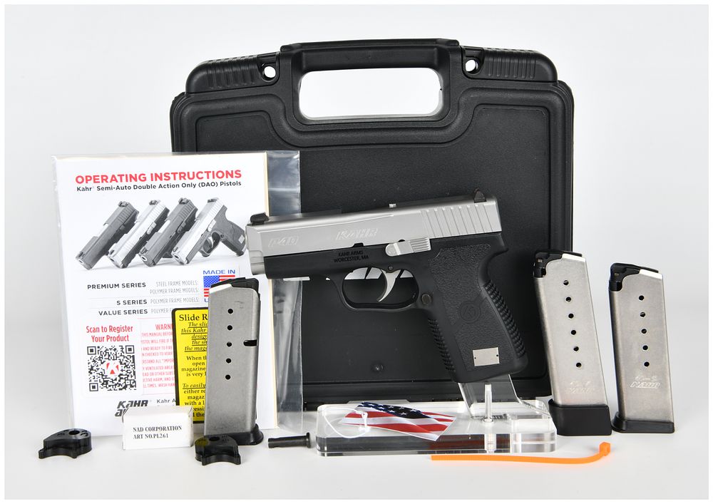 Lot 1149: Kahr Arms P40 Semi-Automatic Pistol in .40 S&W, Serial Number N001038