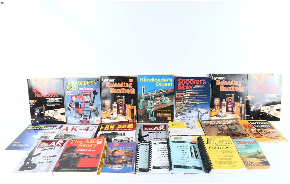 Lot 1174: A Collection of 24 Instructional Manuals and Books on Reloading and AK-47 Gunsmithing