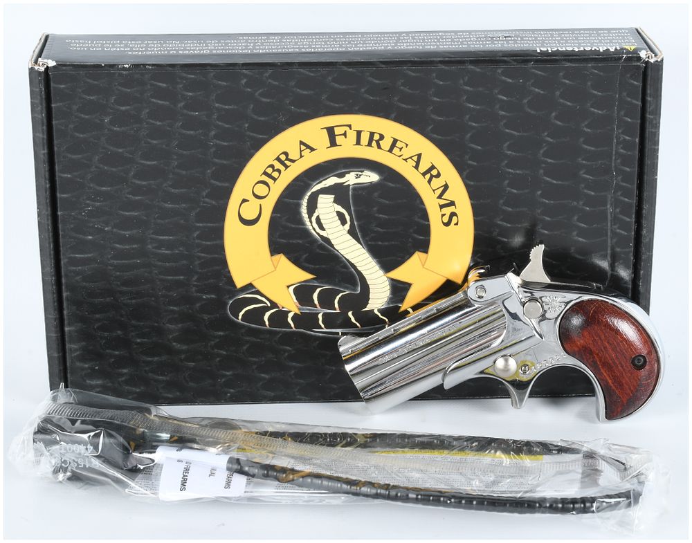 Lot 1185: Cobra Enterprises Model C22M Derringer Pistol, Caliber .22 Magnum, Serial Number 123321
