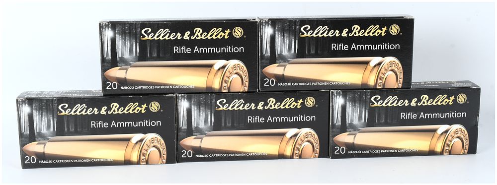 Lot 1192: Sellier & Bellot 6.8mm Remington SPC 110 Grain PTS Rifle Ammunition (100 Rounds)