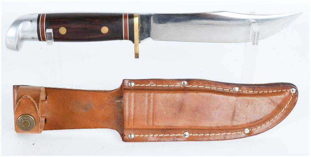 Lot 1274: Western U.S.A. Model W36 Fixed Blade Hunting Knife with Original Sheath