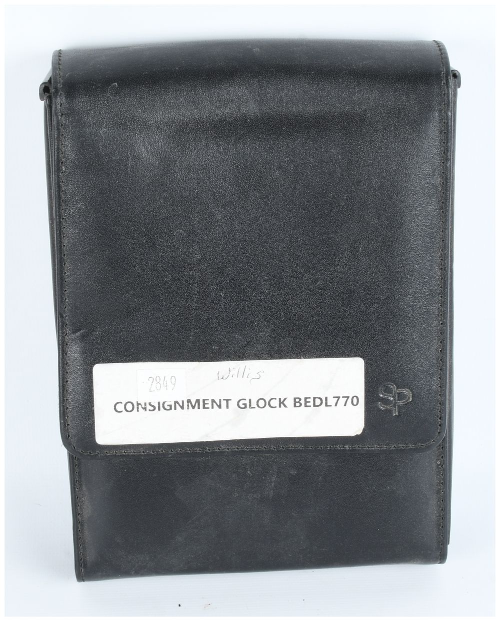Lot 1331: Sneaky Pete Black Leather OWB Concealment Holster for Glock