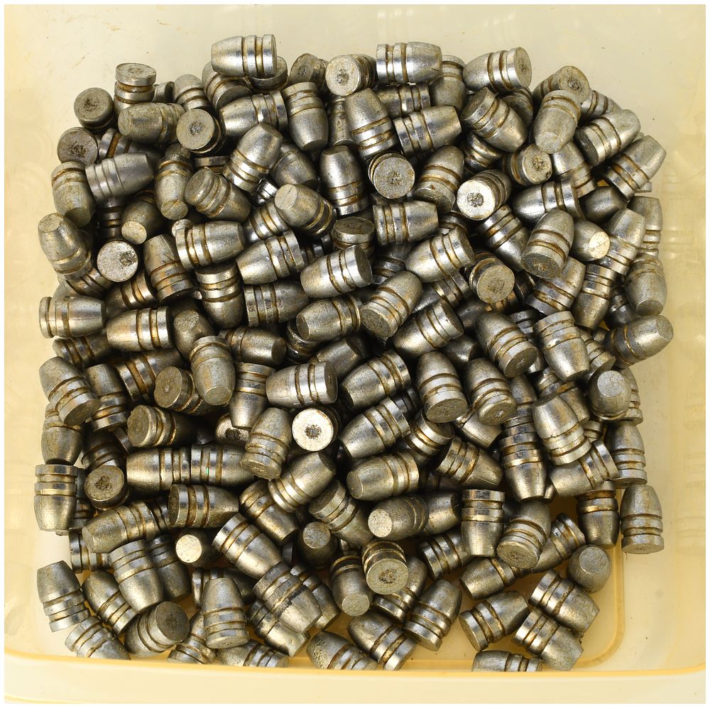 Lot 1399: Lot of 300 .356 Diameter Cast Lead Minie Style Reloading Bullet Tips