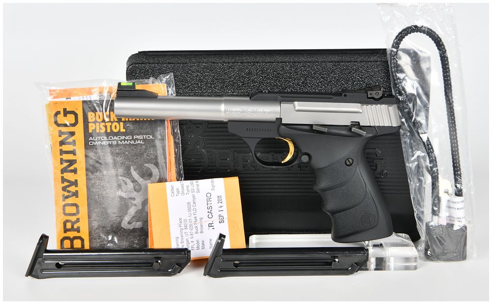 Lot 1431: Browning Buck Mark Camper URX Semi-Automatic Pistol, .22 Long Rifle, Serial Number 515ZZ23328