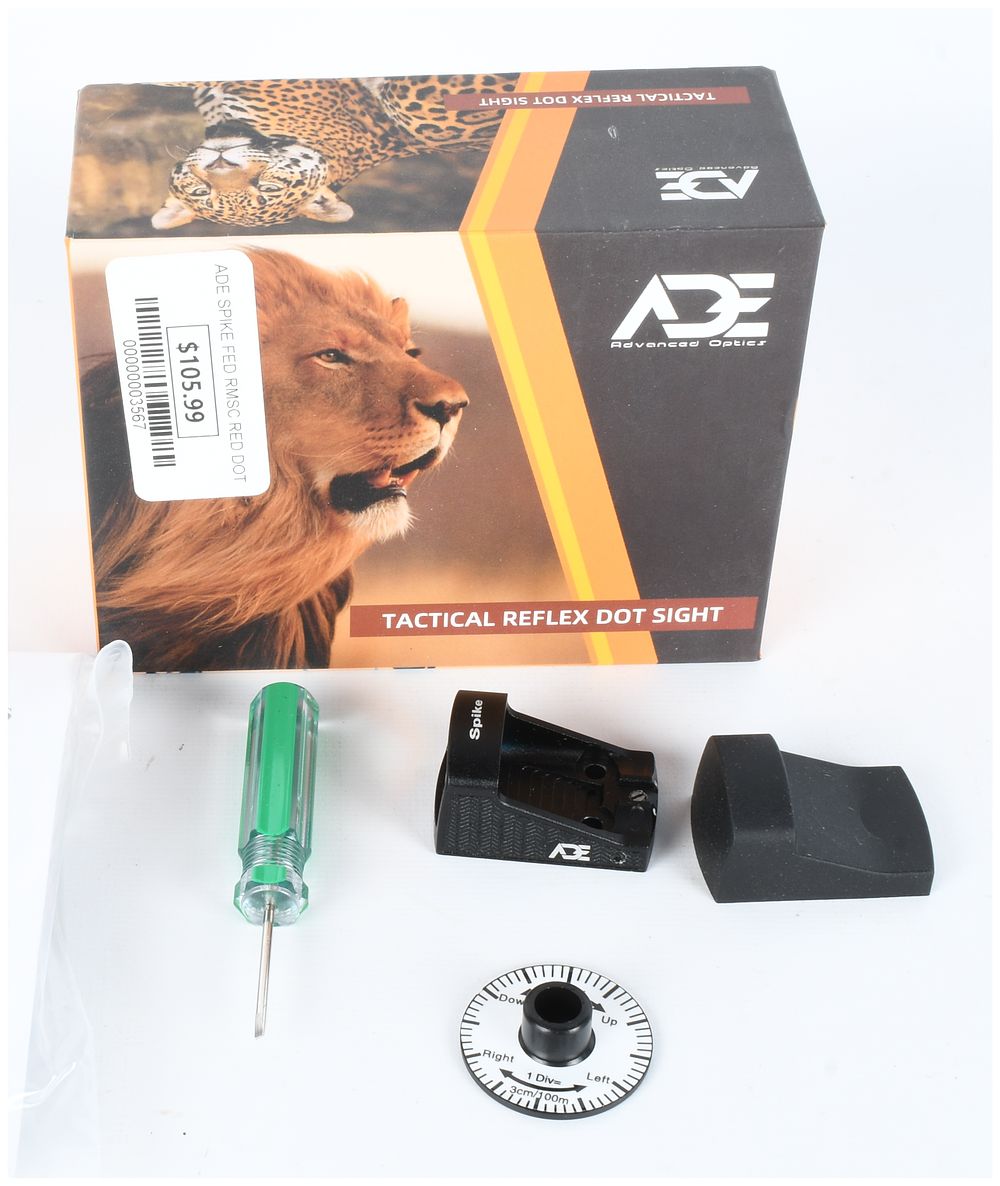Lot 1466: ADE Advanced Optics Spike Tactical Reflex Dot Sight Model RD3-018