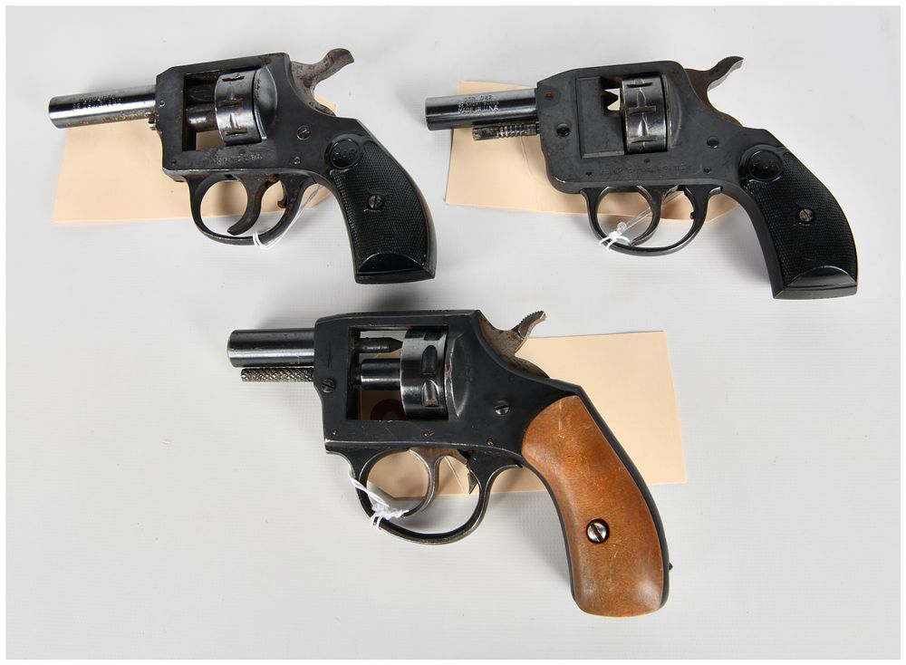 Lot 1467: A Trio of H&R and Iver Johnson Starter Pistols in .22 Caliber Blank