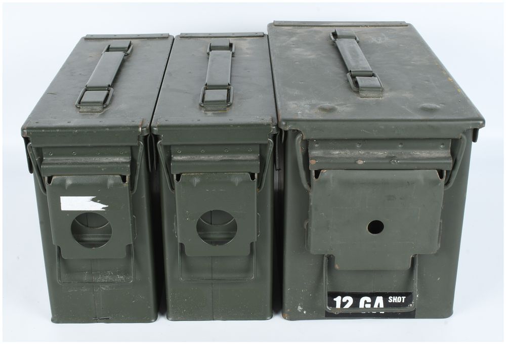 Lot 1526: A Trio of US Military Surplus Ammunition Cans M19A1 and M2A1