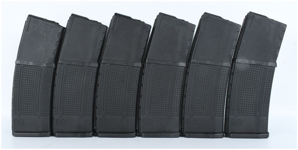 Lot 1592: A Group of 6 ProMag RM-30 Polymer Detachable Box Magazines for AR-15 Rifles, 5.56x45mm