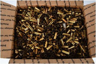A Collection of 21 Lbs of Empty .38 SPL Brass Casings. This collection consists of 21 Lbs of 