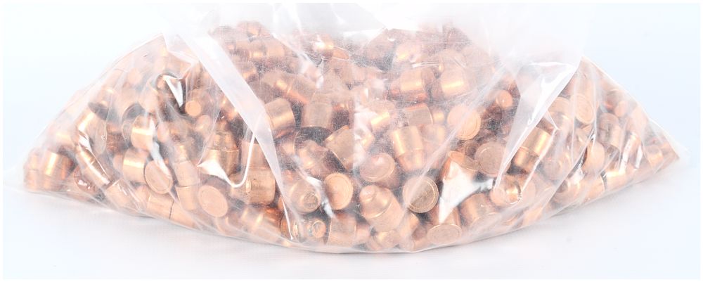 Lot 64: Unbranded .45 Caliber Round Nose Flat Point Plated Bullet Tips, Lot of 400, Modern