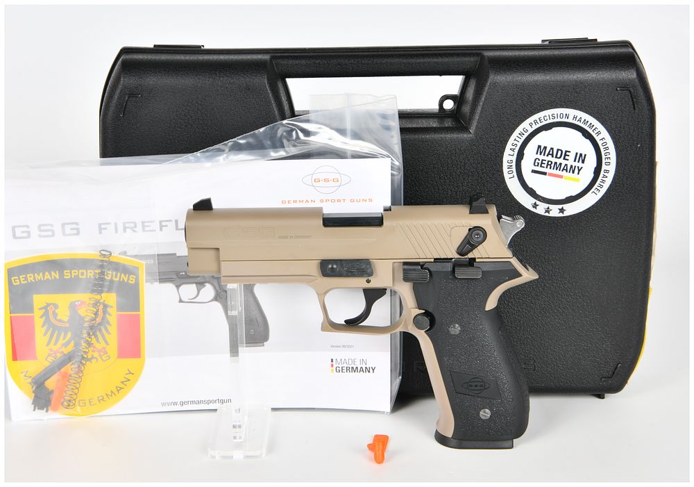 Lot 66: GSG German Sport Guns FireFly Semi-Automatic Pistol .22 LR Tan Contemporary