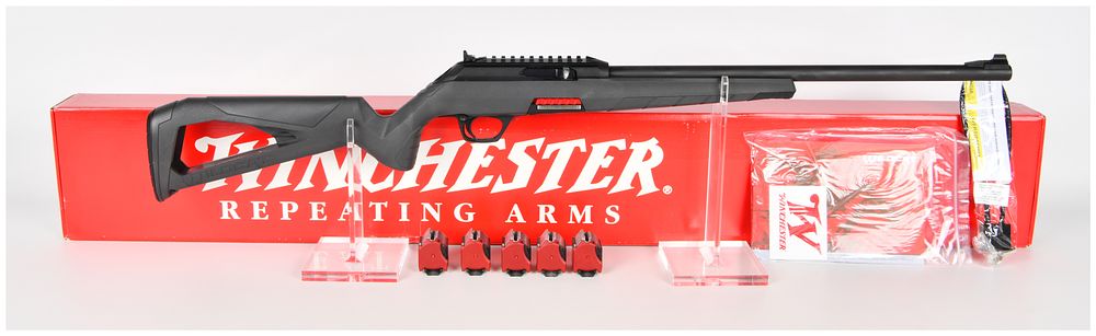 Lot 81: Winchester Wildcat Semi-Automatic .22LR Rifle with Six Magazines and Original Box, Modern