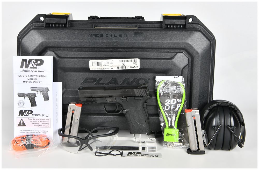 Lot 84: Smith & Wesson M&P9 Shield EZ M2.0 Semi-Automatic Pistol Range Kit, circa 2021