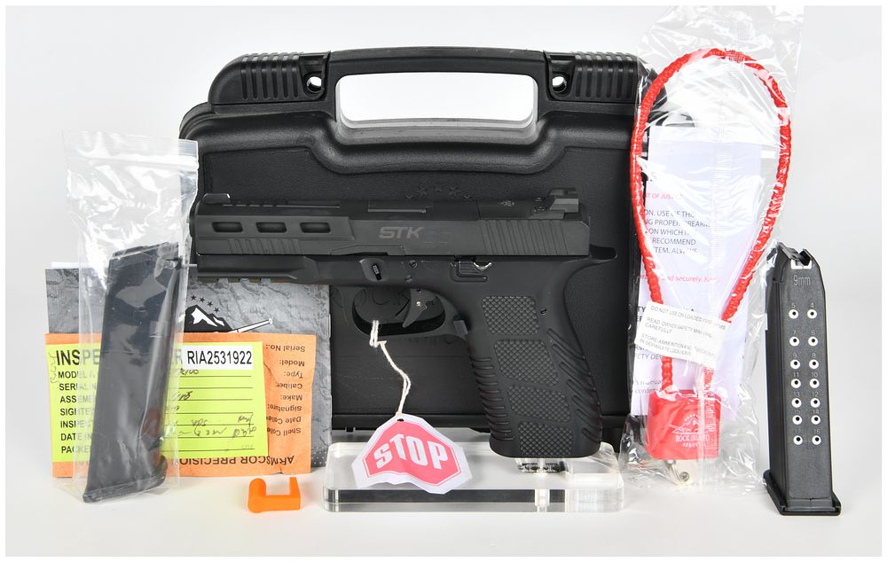 Lot 96: ROCK ISLAND ARMORY STK 100 9MM Semi-Automatic Pistol, New-In-Case, Contemporary Production