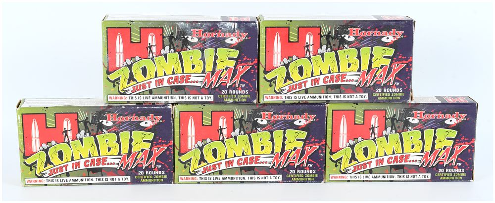 Lot 106: Hornady ZOMBIE MAX 223 REM 55 Grain Collector Ammunition Lot (2010s)