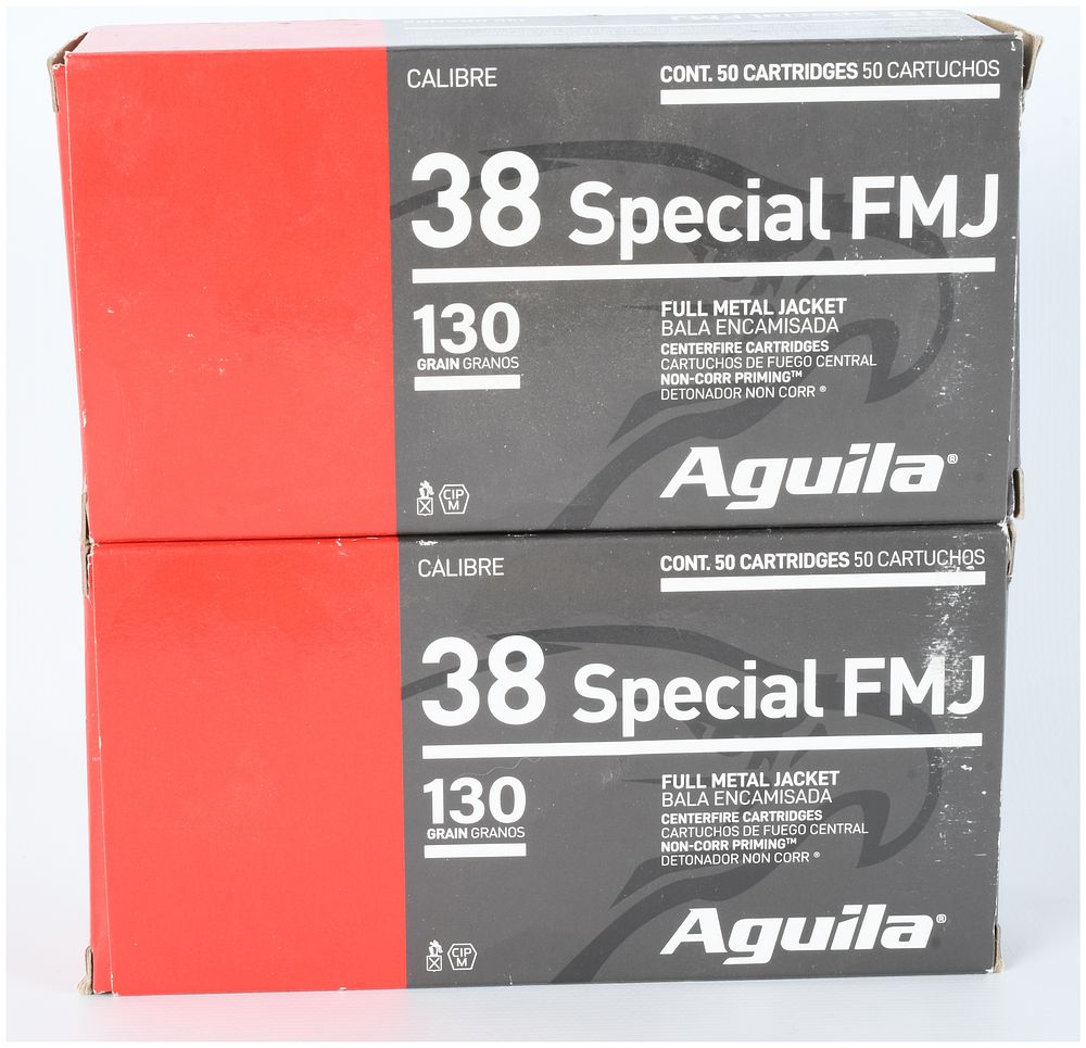 Lot 118: Aguila .38 Special 130 Grain FMJ Ammunition