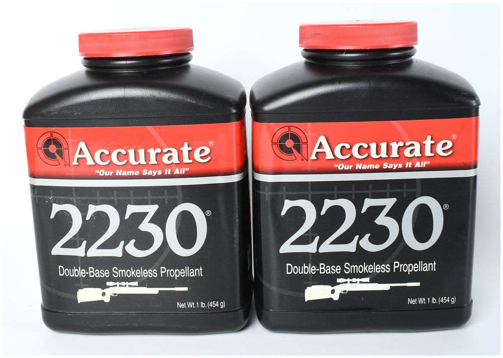 Lot 125: Accurate 2230 Double-Base Smokeless Rifle Propellant Lot (2 lbs total) Circa 2009