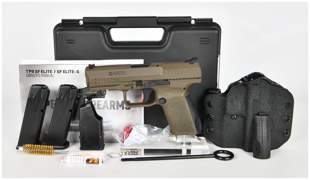 Lot 162: Canik TP9SF Elite Semi-Automatic Pistol, 9x19mm, FDE Finish, c. 2024