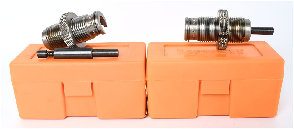 Lot 188: Lyman Steel Reloading Die Components with Original Storage Cases, Late 20th Century
