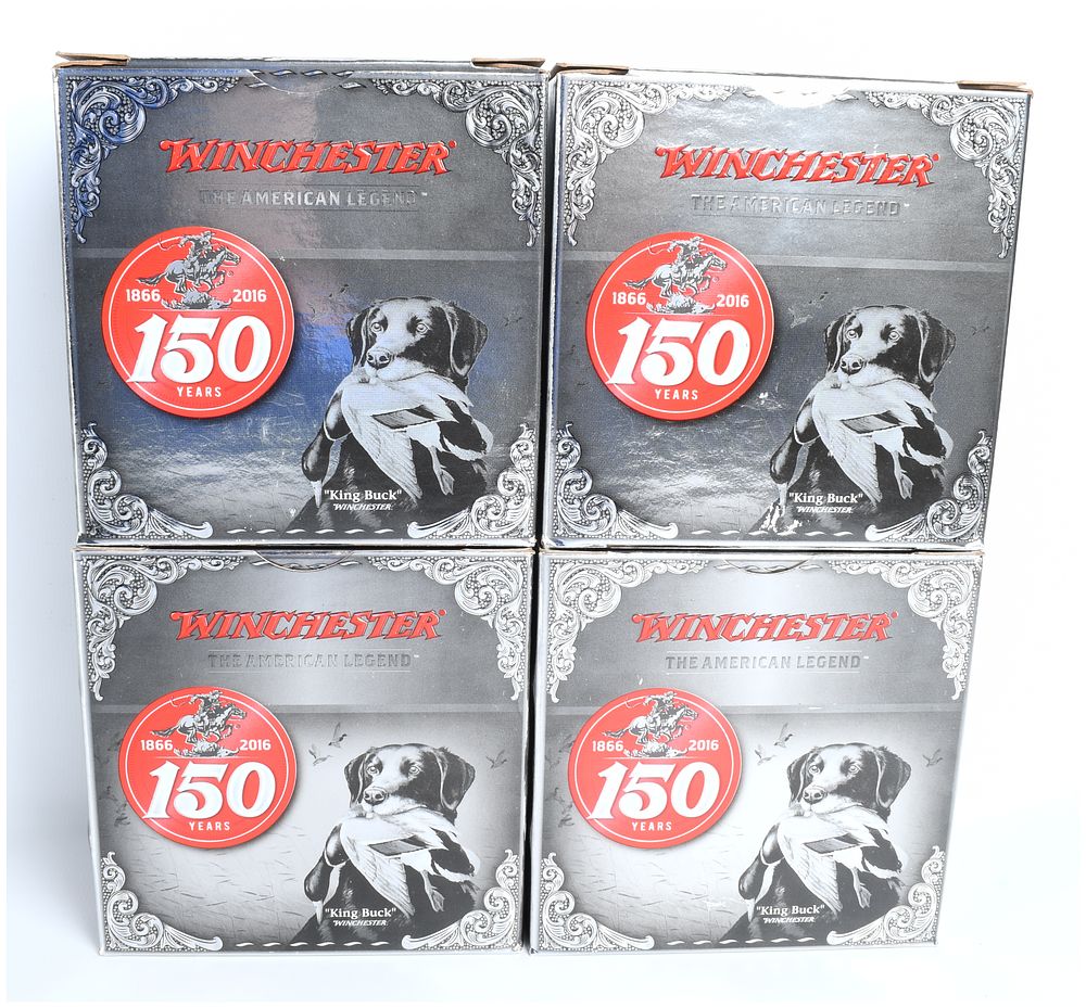 Lot 196: Winchester 150th Anniversary 12 Gauge Steel Shot Ammunition, 100 Count, 2016