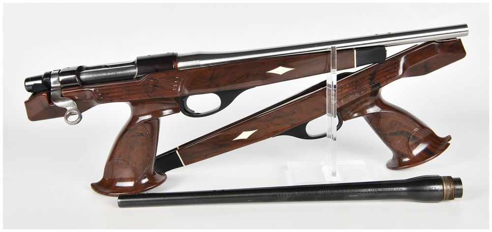 Lot 204: Remington Model XP-100 Bolt-Action Target Pistol with Spare Stock and Barrel, c. 1980s