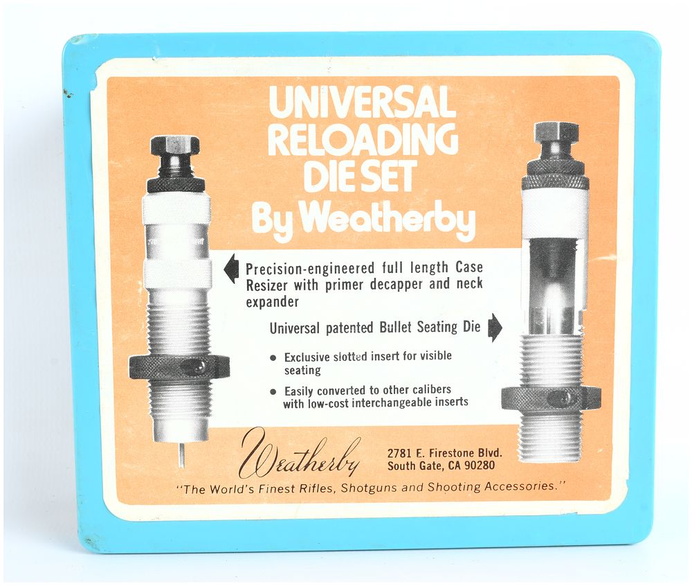 Lot 209: Weatherby Universal Reloading Die Set .270 Caliber FL-N Sizer Vintage South Gate CA Era