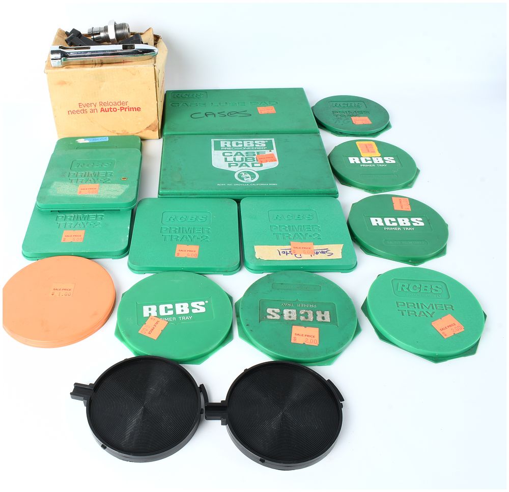 Lot 230: RCBS Precisioneered Reloading Accessories Lot Including Primer Trays and Auto-Prime Tool Components, Circa 1970s-1980s