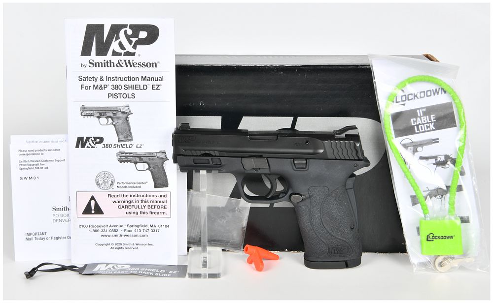 Lot 234: Smith & Wesson M&P 380 Shield EZ M2.0 Semi-Automatic Pistol with Original Box, circa 2021