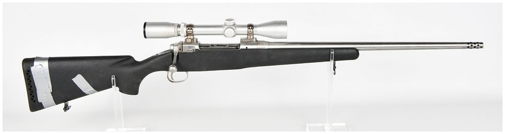 Lot 237: Savage Model 116 Bolt-Action Rifle .338 Win Mag Stainless Heavy Barrel Late 20th Century