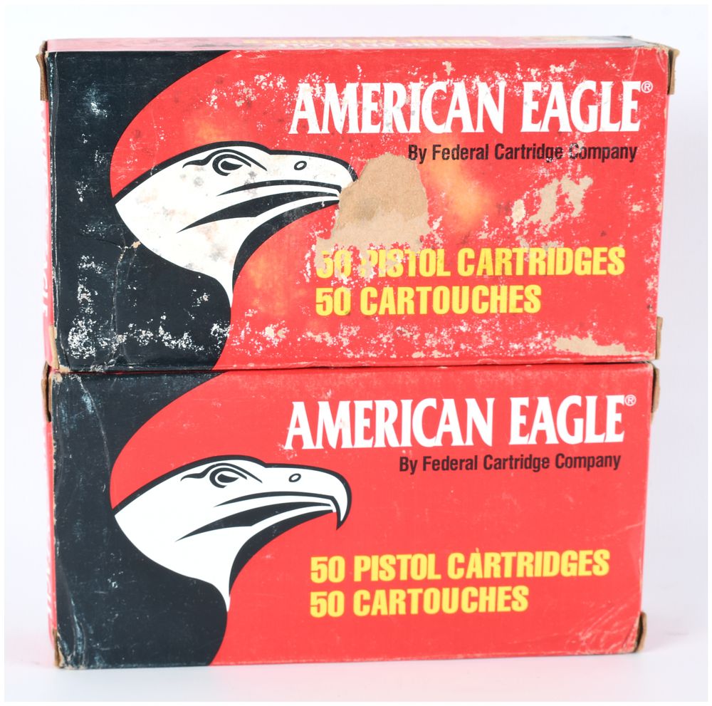 Lot 250: Federal American Eagle .40 S&W 165-Grain FMJ Ammunition, 100 Rounds, Late 20th Century