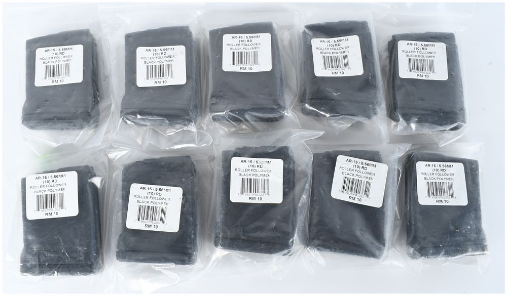 Lot 307: Ten RollerMag RM 10 10-Round AR-15 Polymer Magazines
