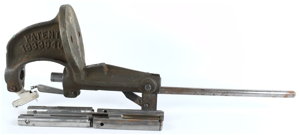 Lot 365: Specialized Heavy-Duty Manual Press Tool with Interchangeable Dies, Patent 1933940