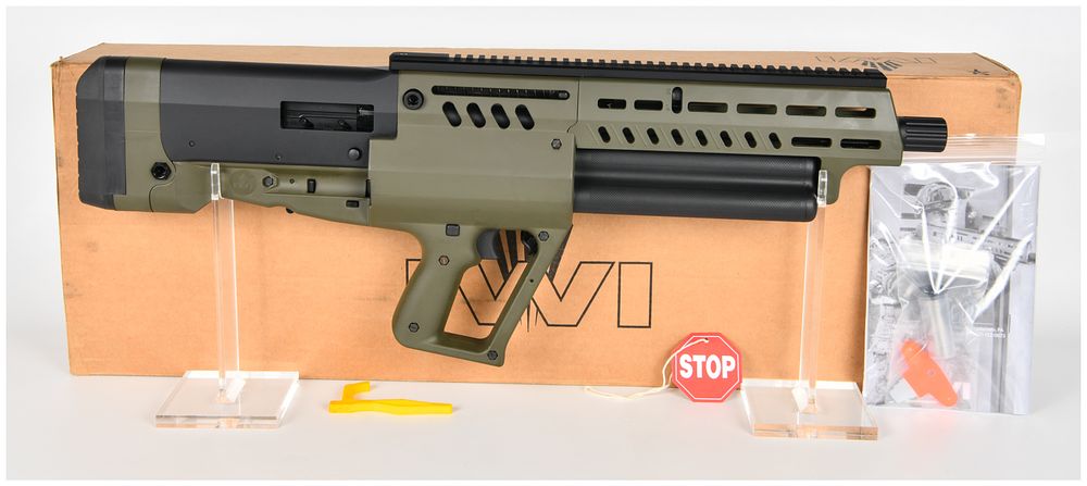 Lot 375: IWI Tavor TS12 Semi-Automatic Bullpup Shotgun, OD Green, NIB, Post-2018