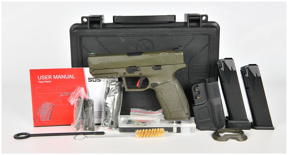 Lot 402: Tisas PX-9 Gen3 Duty Semi-Automatic Pistol in Olive Drab Green with Accessories, 2022