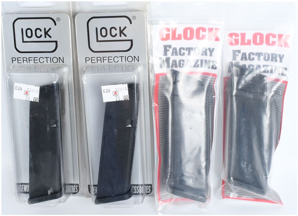 Lot 404: A Group of 4 Glock Factory Magazines