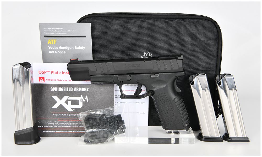Lot 450: Springfield Armory XD-M Elite OSP 9mm Semi-Automatic Pistol with Accessories, c. 2020-Present