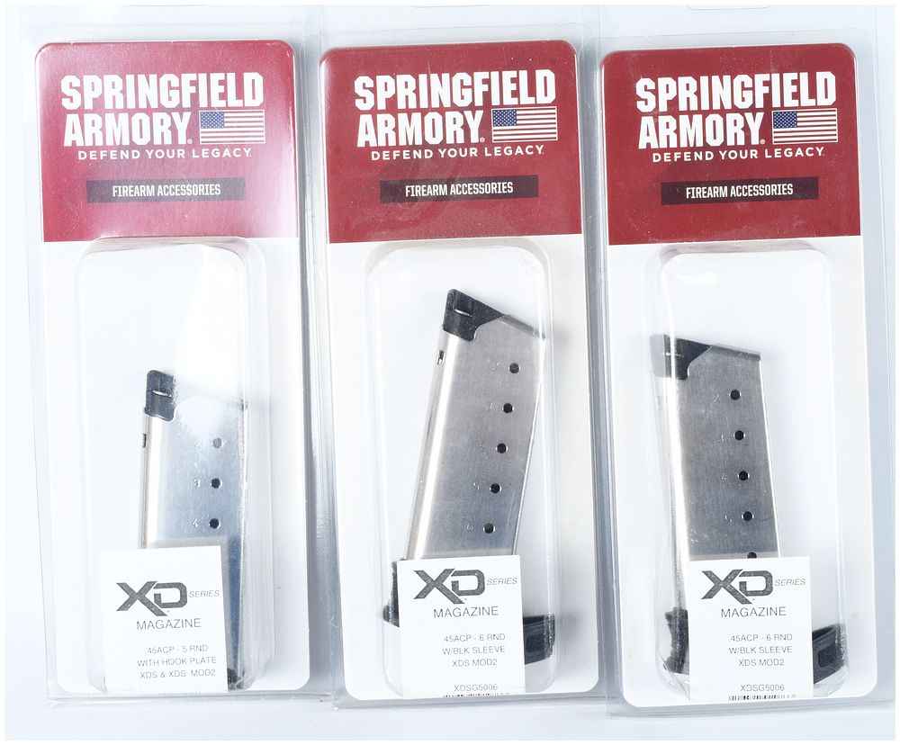 Lot 457: Three Springfield Armory XD Series .45 ACP Magazines