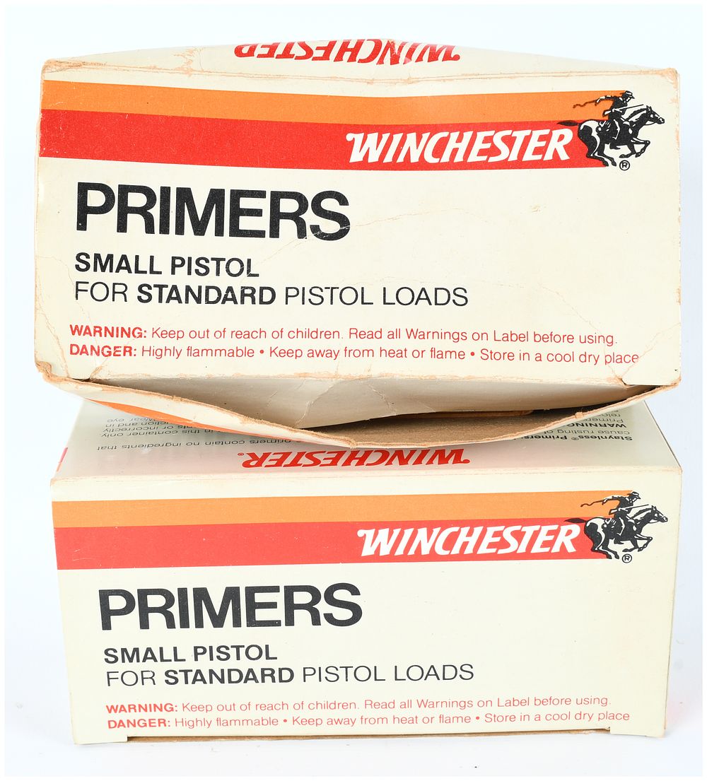 Lot 467: WINCHESTER Vintage Small Pistol Primers No. WSP Reloading Components Lot (Partial)