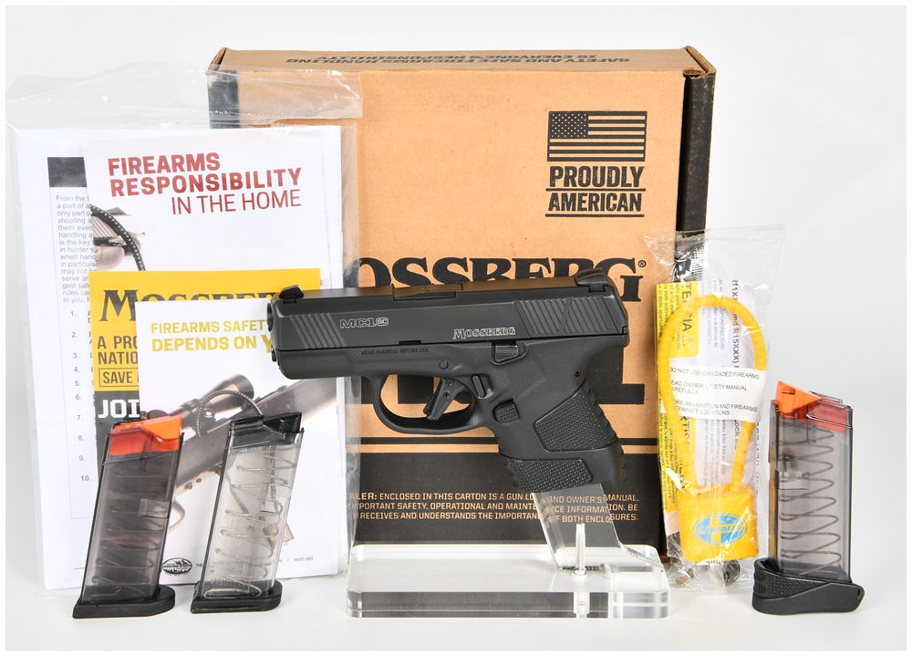 Lot 468: Mossberg Model MC1sc Sub-Compact 9mm Semi-Automatic Pistol with Three Magazines, circa 2019