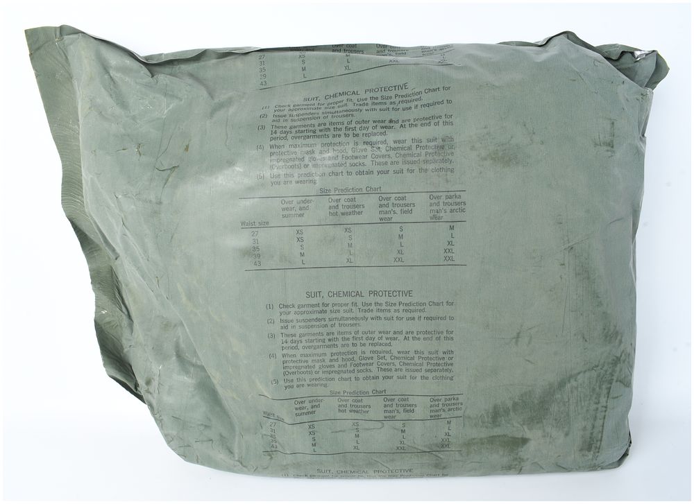 Lot 523: Sealed US Military Chemical Protective Suit Size Large