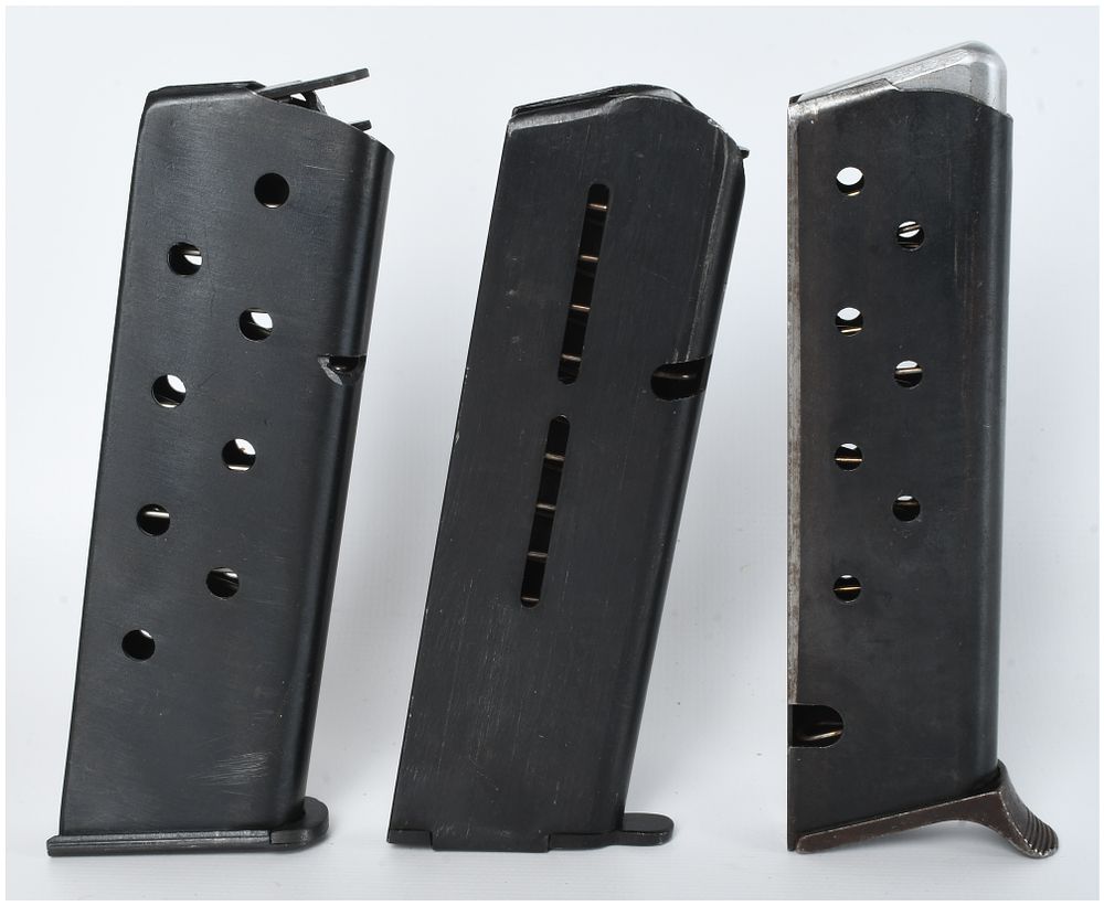 Lot 530: Three Semi-Automatic Pistol Magazines Including Beretta and ProMag Examples